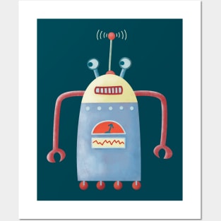 Retro Robot Posters and Art